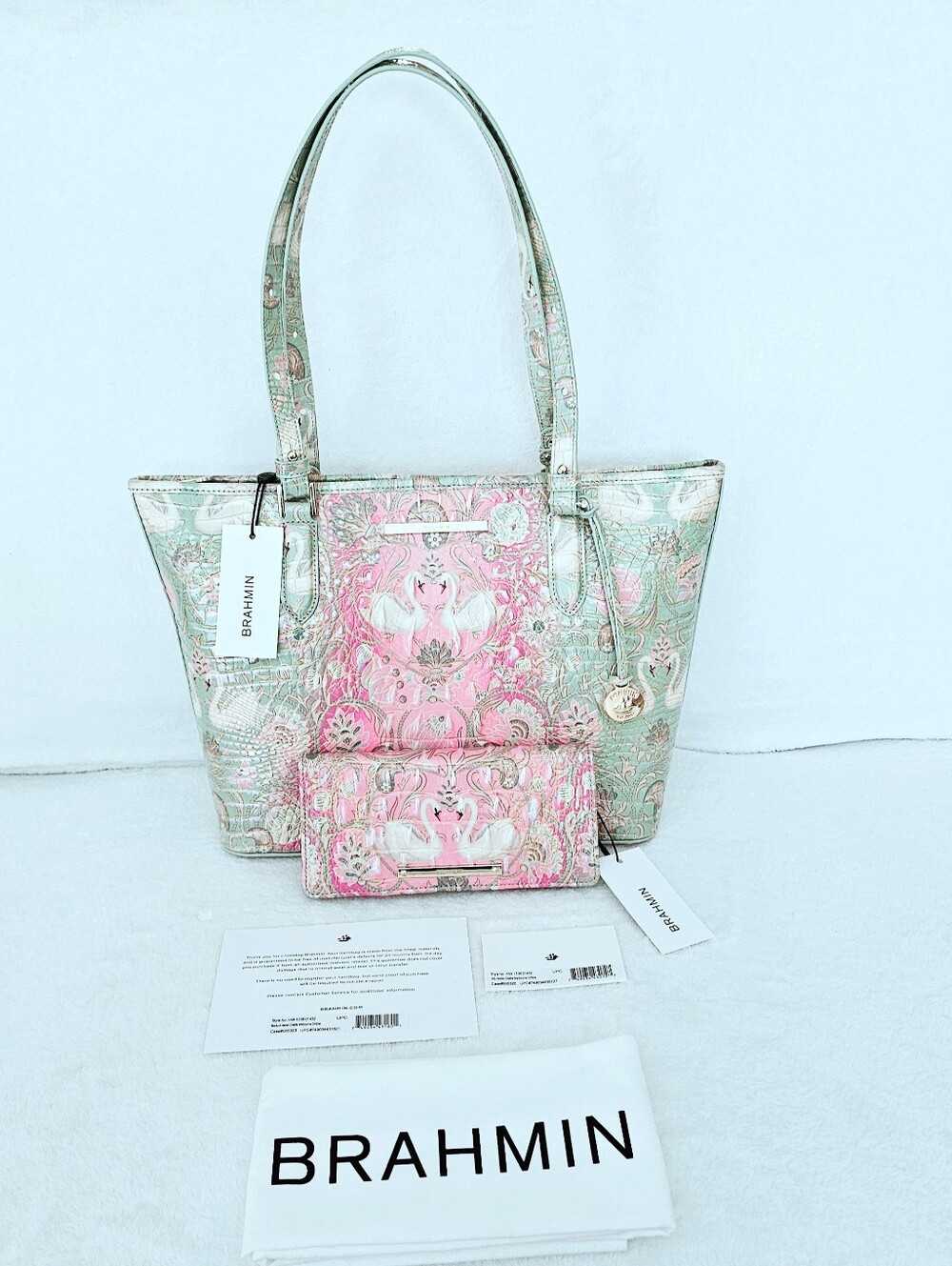 NWT Brahmin ODETTE OMBRE Medium Asher w/Ady Wallet